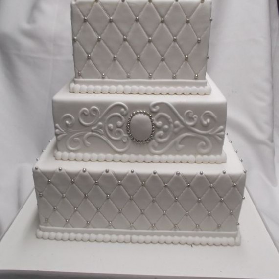 gâteau blanc cameo / White wedding cameo cake