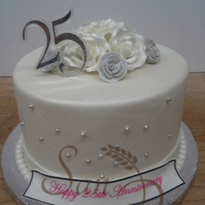 25th Wedding Anniversary Cake