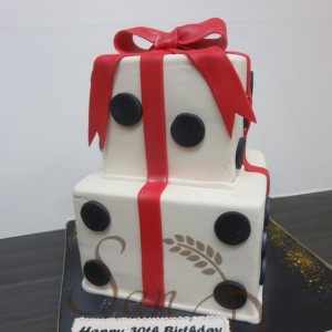 Two Tier Dice Cake