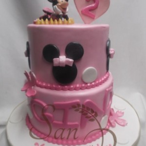 Two Tier Minnie Mouse Cake