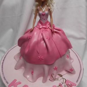 gâteau Barbie Robe Rose pour Karina / Barbie pink dress for Karina
