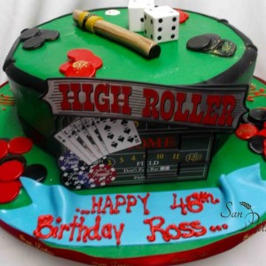 gâteau table de poker / Poker table cake
