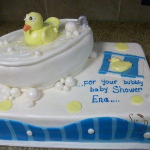 gâteau canard dans le bain / Rubber Ducky cake
