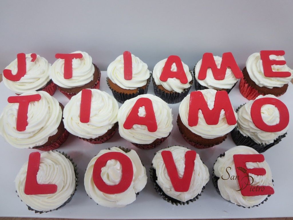 Valentines cupcake message